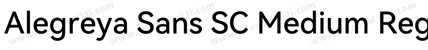 Alegreya Sans SC Medium Regular字体转换